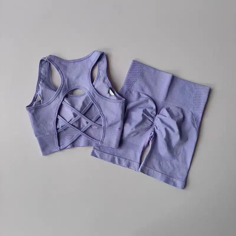 Women's Sports Top and Shorts Set