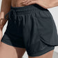 Women's Duel Layer Sports Shorts With Pockets