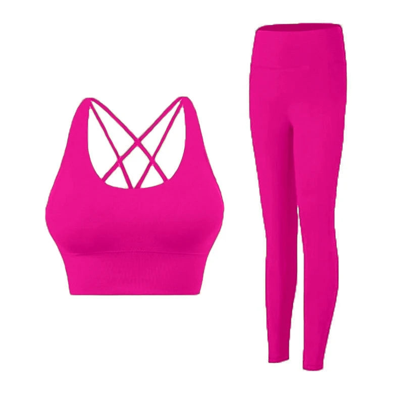 2 Piece Yoga Sports Bra & Leggings Set