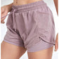 Women's Duel Layer Sports Shorts With Pockets