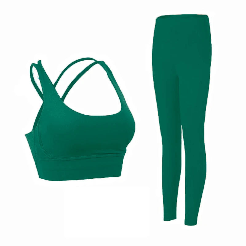 2 Piece Yoga Sports Bra & Leggings Set