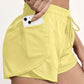 Women's Duel Layer Sports Shorts With Pockets