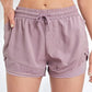 Women's Duel Layer Sports Shorts With Pockets