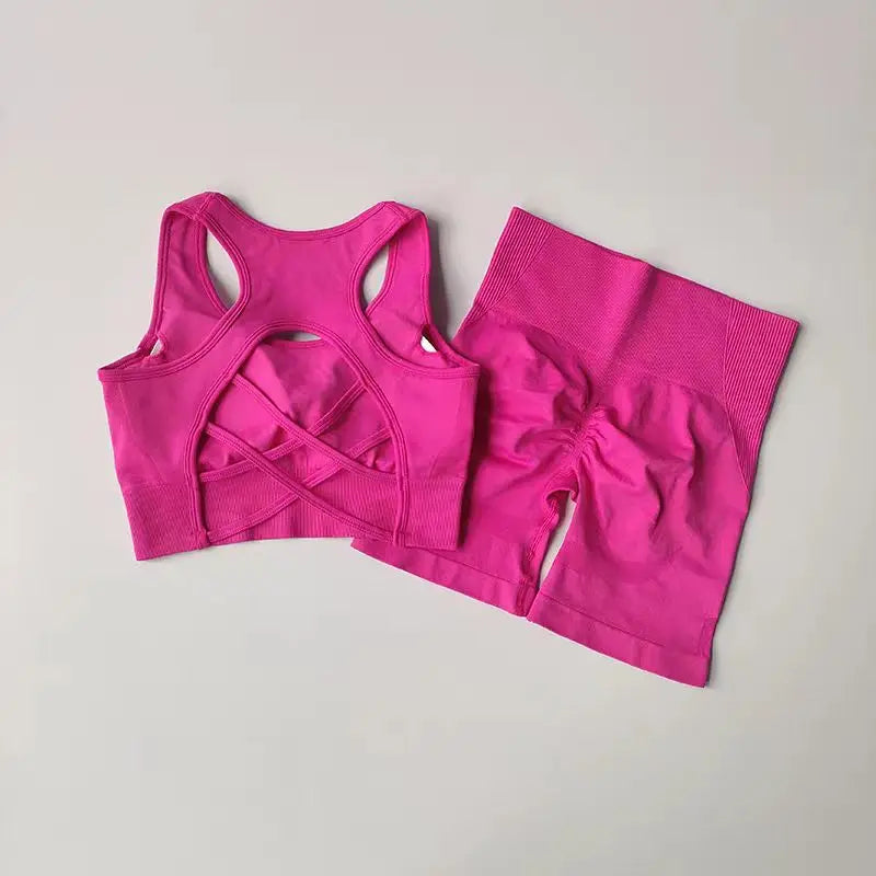Women's Sports Top and Shorts Set