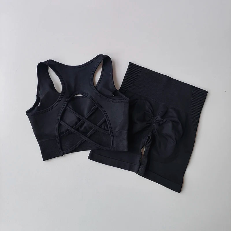 Women's Sports Top and Shorts Set