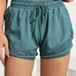 Women's Duel Layer Sports Shorts With Pockets