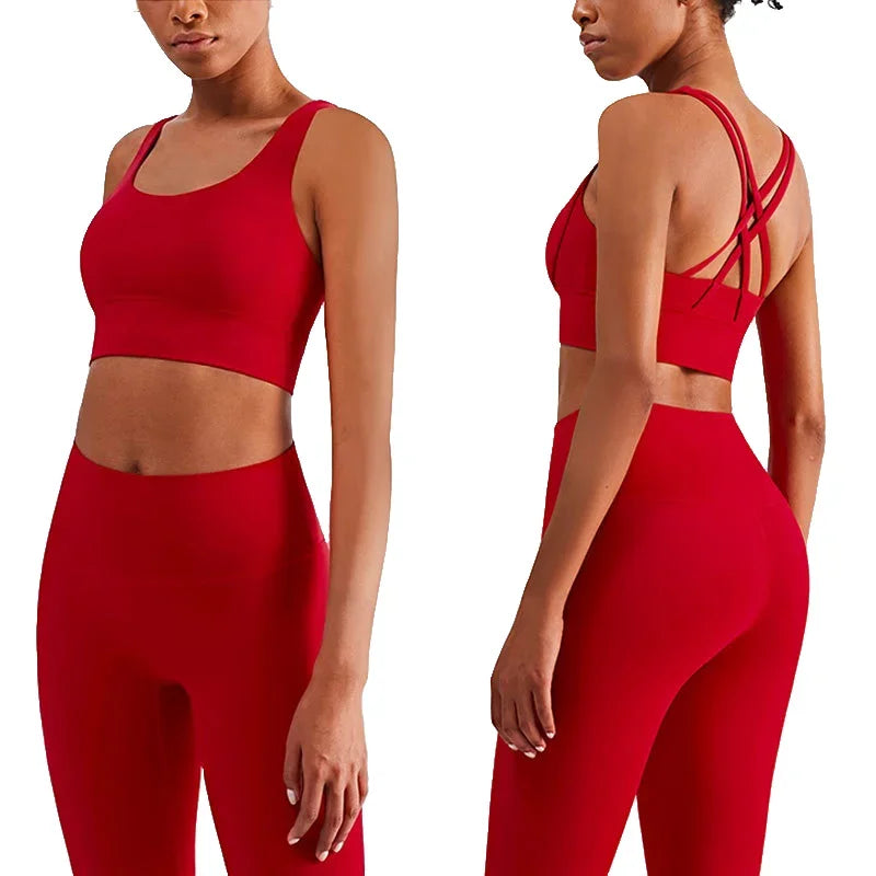 2 Piece Yoga Sports Bra & Leggings Set