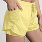 Women's Duel Layer Sports Shorts With Pockets