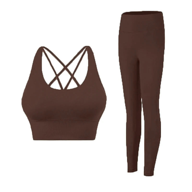 2 Piece Yoga Sports Bra & Leggings Set